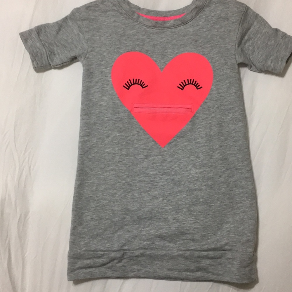 Cat and Jack Gray Dress with Heart in Chest